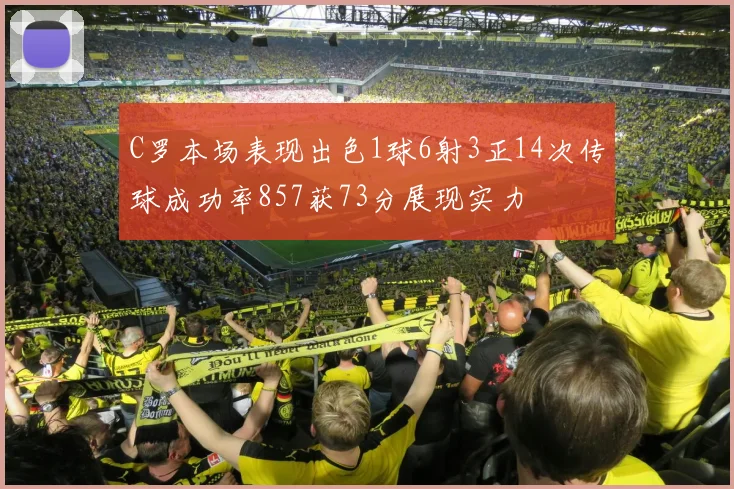 C罗本场表现出色1球6射3正14次传球成功率857获73分展现实力